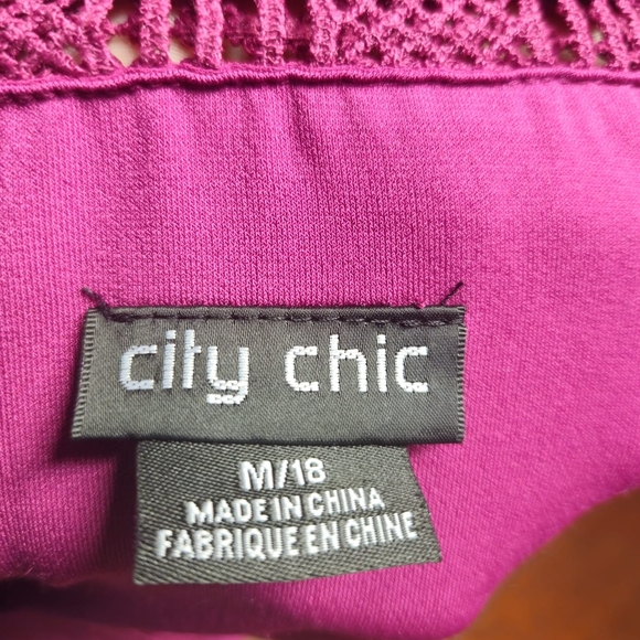 City Chic Pink Embellished Wrap Midi Dress - Picture 4 of 9